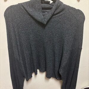 Hollister Dark Gray Cowl Neck Sweater